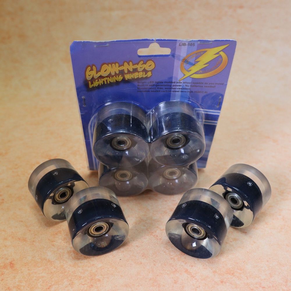 Glow n go Lighting wheels 4pk clear glow wheels NOS